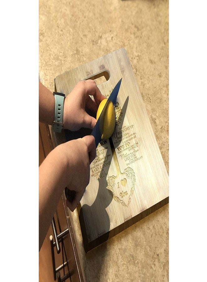 هات شارك إلى حماتي، عبارات رقيقة على شكل شجرة وقلب، لوح تقطيع من الخيزران محفور بالليزر - هدية مثالية لأعياد الميلاد، عيد الأم، الزفاف، الانتقال إلى منزل جديد، ذكرى الزواج، عيد الأب، هدية له، لها، وللأولاد - Image 5