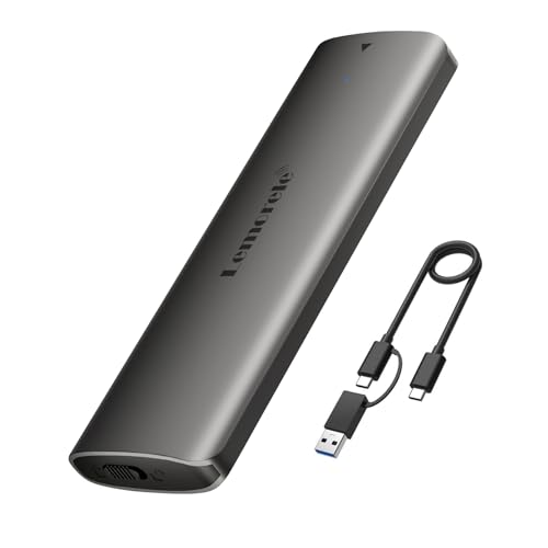 Lemorele Aluminum M2 NVMe EnclosureUSB 32 Gen2 10Gbps ToolFree SSD Enclosure for NVMe PCIe MKeyNvme USB Adapter Support UASP Trim for 2280 2260 2242 2230Sata NOT Supported - Image 1