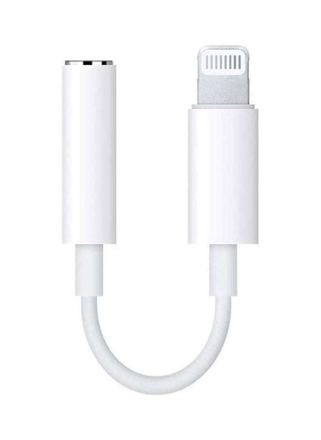 NIBEMINENT - Lightning Headphone Jack Adapter White - Image 1