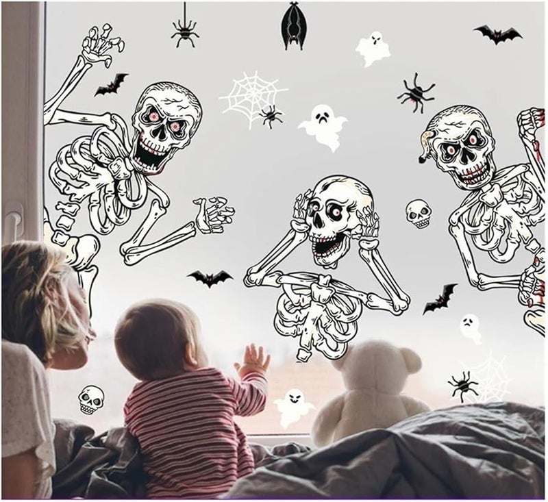 Halloween Window Stickers Style 14 Indoor Decor Ghost Zombie Pumpkin Spider