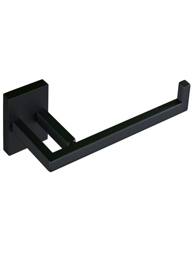 APLusee Matte Black Toilet Paper Holder, 304 Stainless Steel Roll Hanger for Bathroom Kitchen, Wall Mounted - Image 1