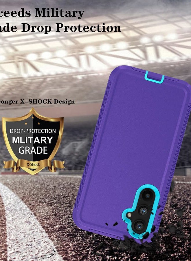 ONOLA Phone Case for Samsung Galaxy S23 Plus Case with HD Screen Protector, Heavy Duty Shockproof & Dropproof 3-Layer Cover Phone Case for Galaxy S23 Plus 6.6'',PurpleSkyblue - Image 5