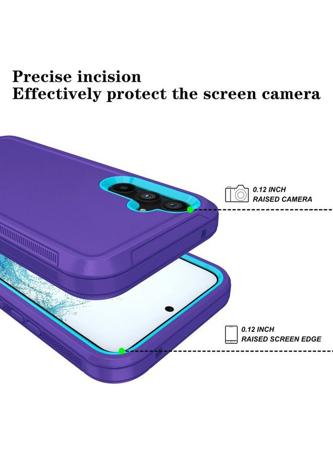 ONOLA Phone Case for Samsung Galaxy S23 Plus Case with HD Screen Protector, Heavy Duty Shockproof & Dropproof 3-Layer Cover Phone Case for Galaxy S23 Plus 6.6'',PurpleSkyblue - Image 4
