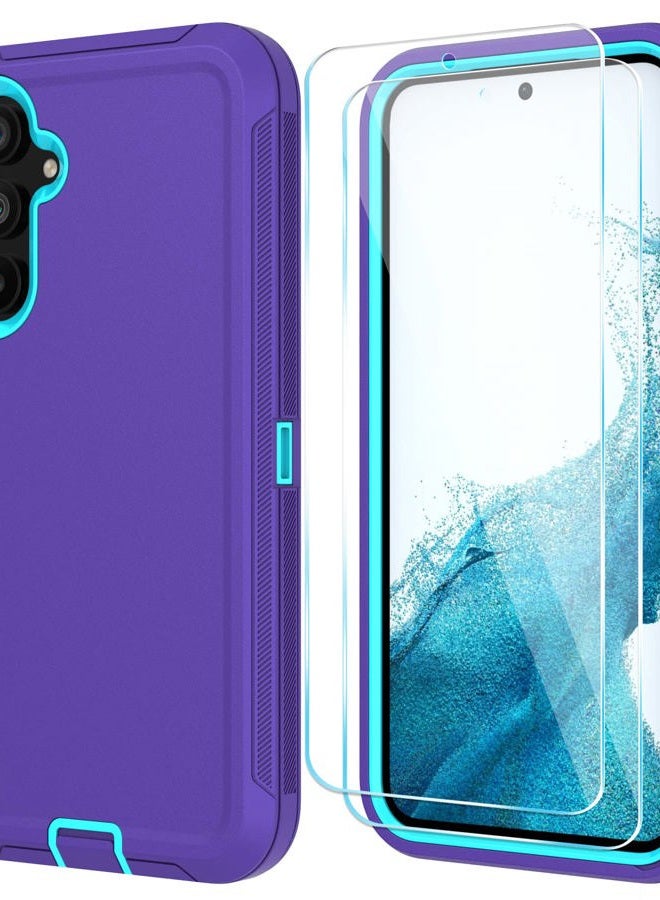 ONOLA Phone Case for Samsung Galaxy S23 Plus Case with HD Screen Protector, Heavy Duty Shockproof & Dropproof 3-Layer Cover Phone Case for Galaxy S23 Plus 6.6'',PurpleSkyblue - Image 1