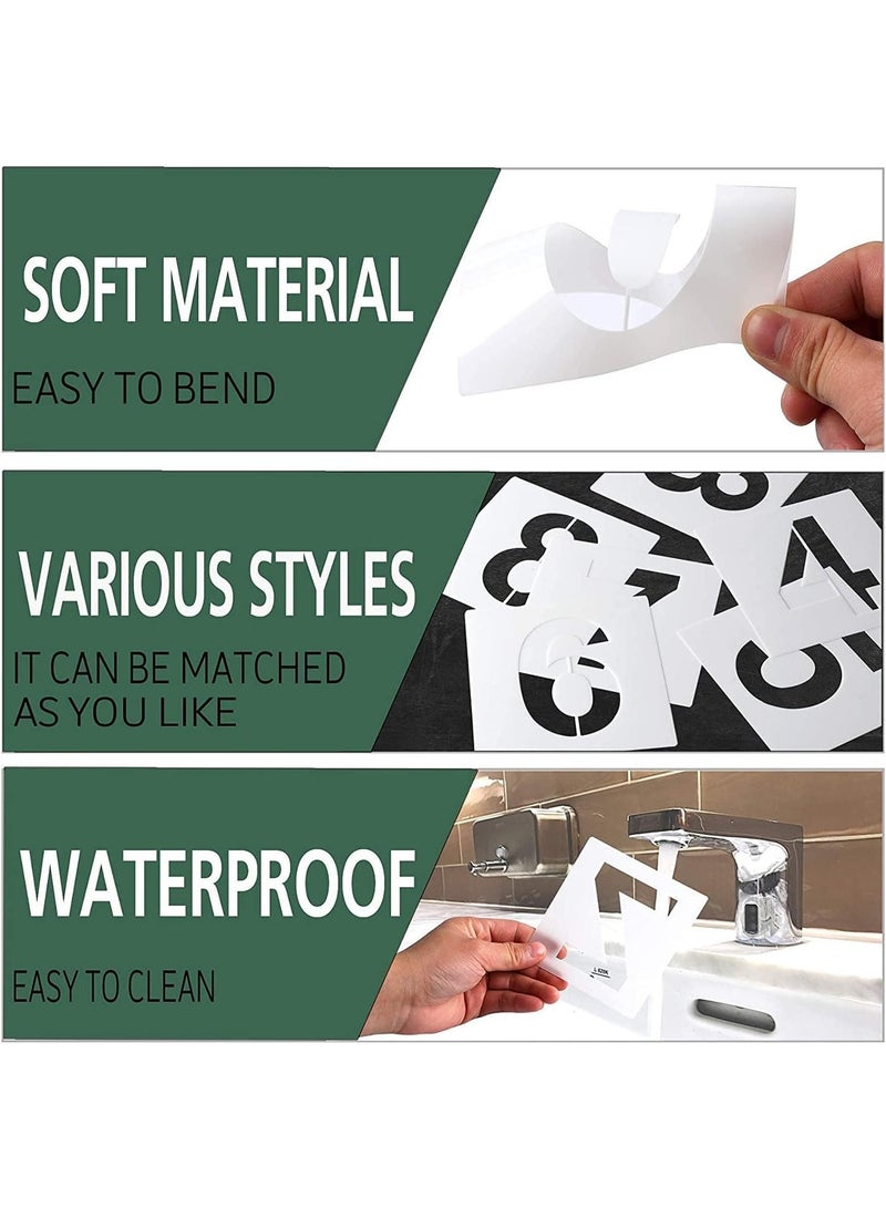 36 Pcs Large Alphabet Letter and Number Stencils, 4 Inches - Reusable Art Craft for Wood, Wall, Fabric, Rock, Chalkboard, Signage, DIY School Projects - Image 4