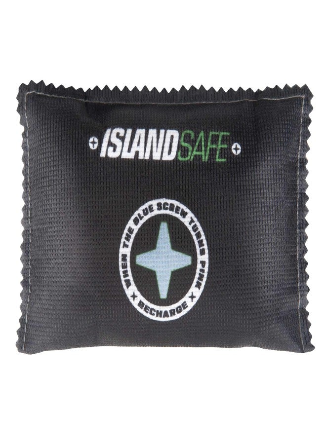 ISLANDSAFE كيس مزيل الرطوبة الآمن القابل لإعادة الشحن من آيلاند سيف، 100 غرام، مجفف سريع التنشيط في الميكروويف، عبوة ماصة للرطوبة للخزائن والخزائن المنزلية والسيارات، أسود (1، 5 × 3.5 بوصة) - Image 1