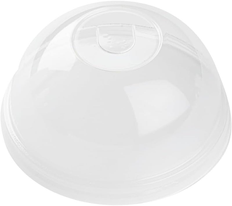 Restaurantware LIDS ONLY Sustain 35 Inch Cold Cup Lids 50 Disposable Dome Lids For Cups  Cups Sold Separately Fits 9 12 16 20 And 22 Ounce Cups Clear PLA Plastic Lids Builtin Straw Hole - Image 1