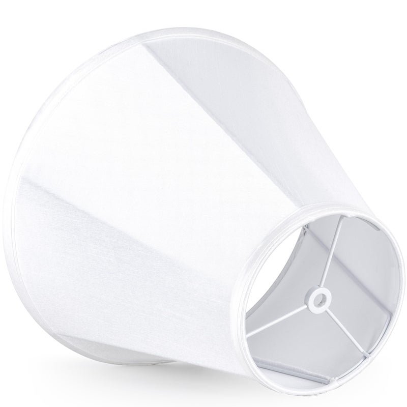 GO&SO White Bell Lamp Shades Medium lamp shade for Table Lamp 6"Top x 13"Bottom x 9.8"High(Spider)Traditional Lampshades for Table & Bedside Lamp -Replacement Lampshade,Assembly Required -Handmade By GO&SO - Image 5