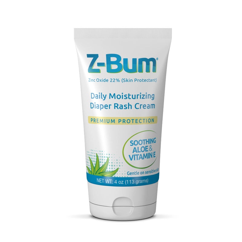 Z-Bum Daily Moisturizing Diaper Rash Cream - Baby Diaper Rash, Chafing, Adult Incontinence Irritation - With Aloe, Vitamin E, Zinc Oxide - Image 1