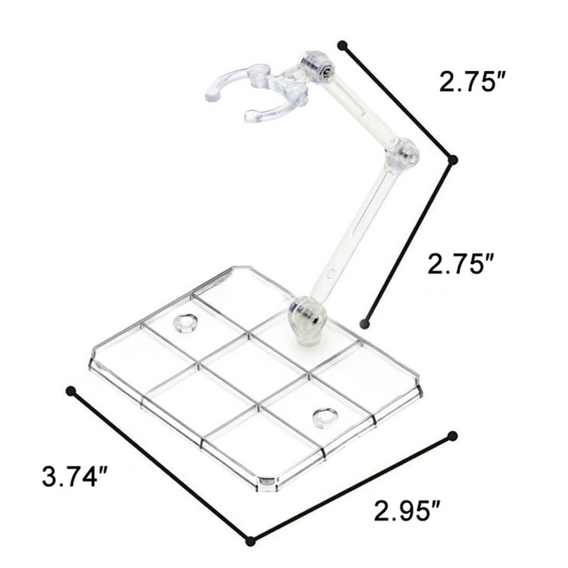 Takelablaze Action Figure Stand Assembly Action Figure Display Holder Base Universal Humanoid Model Support Display Stand Compatible with HG RG SD SHF Gundam 1/144 Toy, 12PCS - Image 2