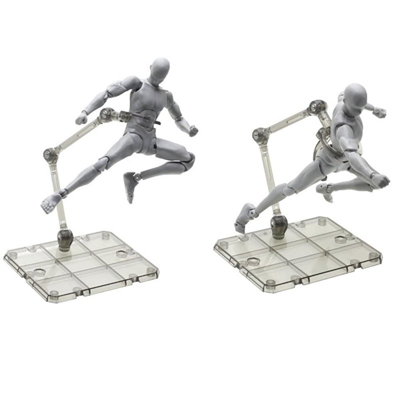 Takelablaze Action Figure Stand Assembly Action Figure Display Holder Base Universal Humanoid Model Support Display Stand Compatible with HG RG SD SHF Gundam 1/144 Toy, 12PCS - Image 3