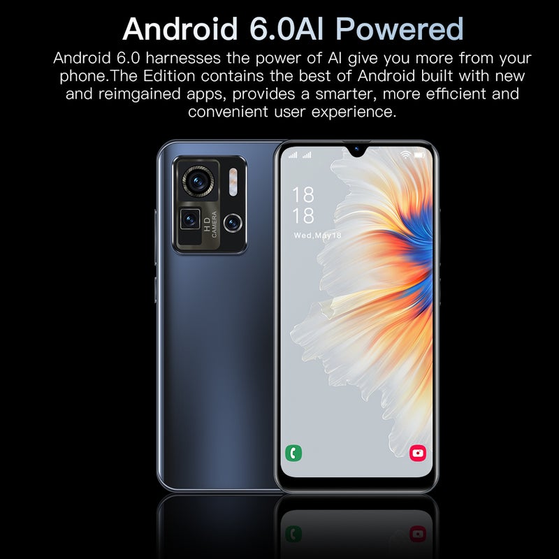 Generic (Unbranded) هاتف ذكي Mix4 بشاشة 6.3 بوصة HD MTK6582 رباعي النواة 1GB RAM 8GB ROM مع التعرف على الوجه أندرويد 6.0 بلوتوث قابس أمريكي - Image 3