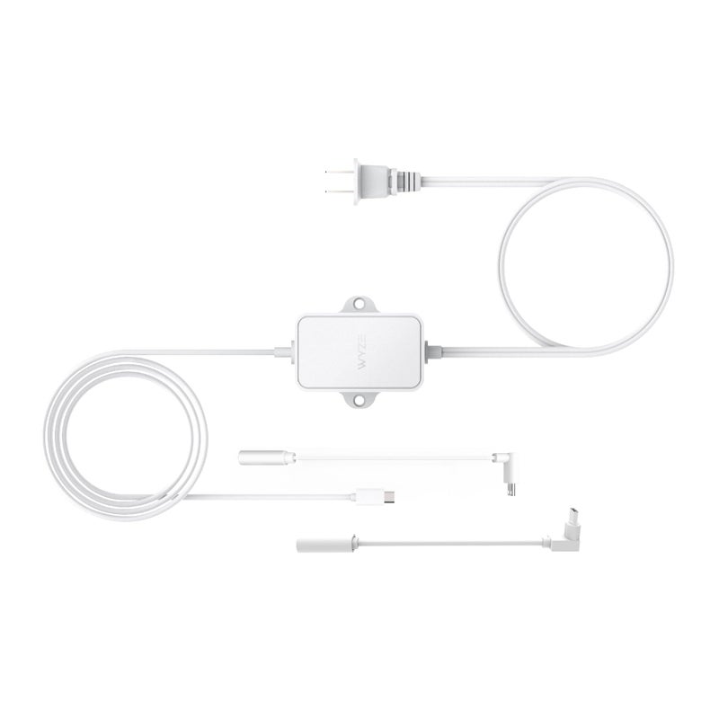 Wyze Outdoor Power Adapter, Works with Wyze Cam v3/v3 Pro/v4, Cam OG, Pan v3 and Battery Cam Pro(L-Shaped Micro-USB Adapter Included) - Image 1