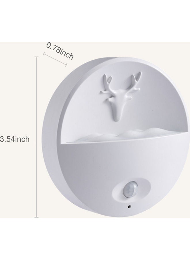 NIBEMINENT Wall Mounted Motion Sensor Night Light White 9.50 x 3.70 9.50cm - Image 2