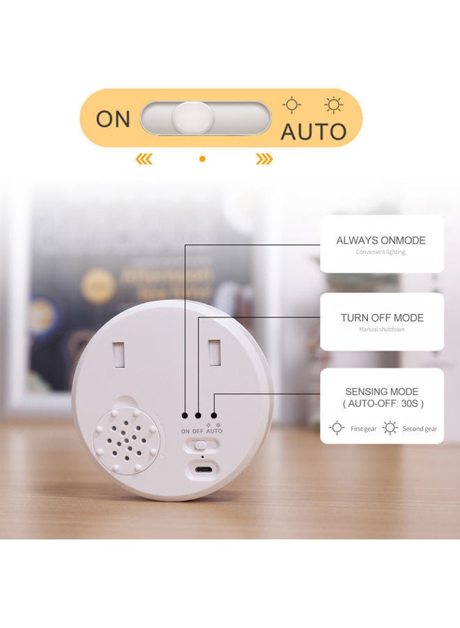 NIBEMINENT Wall Mounted Motion Sensor Night Light White 9.50 x 3.70 9.50cm - Image 3