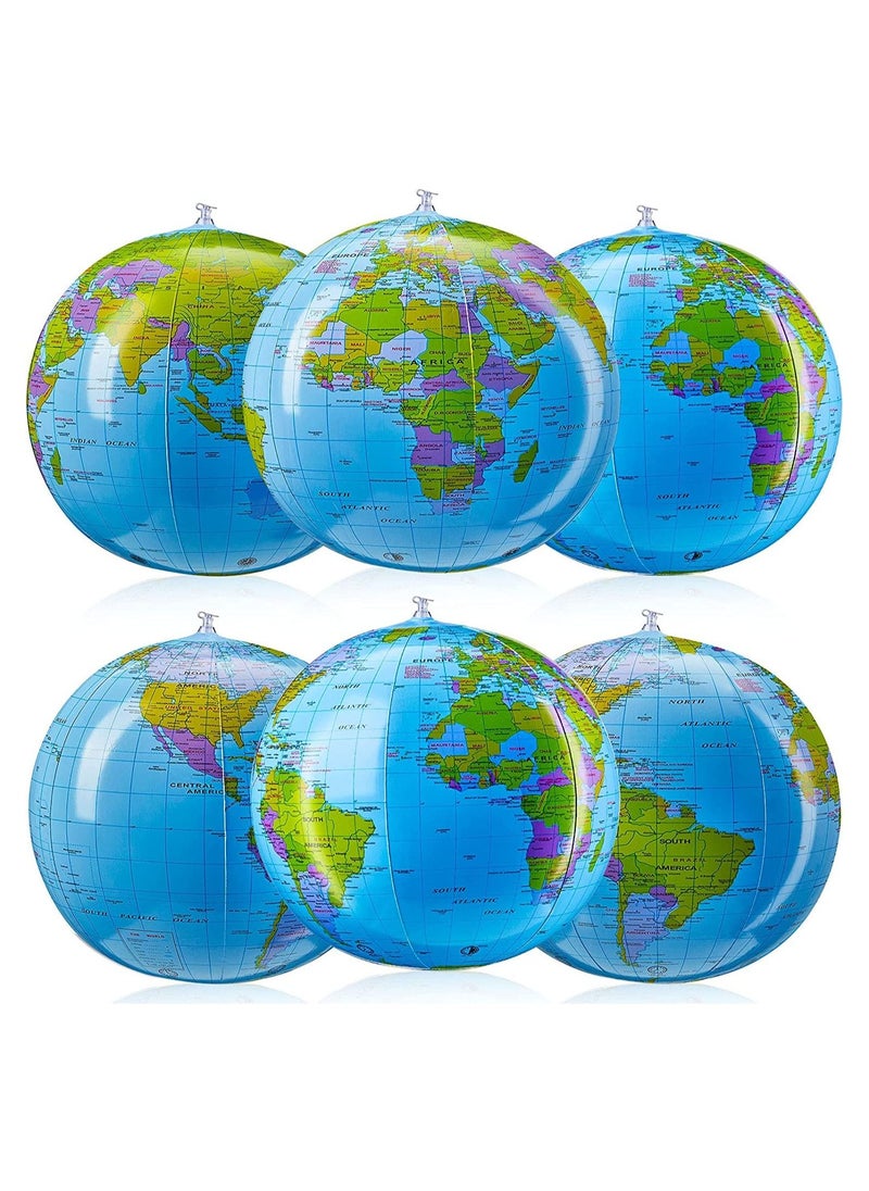 Globe Beach Ball Blow Up World Globe Inflatable Globe Beach Ball Earth Beach Ball Topographic Map Globes PVC Giant Globe Beach Ball for Kids School Classroom Geography Party Supplies 6 Pieces - pzsku/Z33103DDE170765A8F7DAZ/45/_/1676618566/76caa76e-03dd-4181-b175-1c3387e4486c