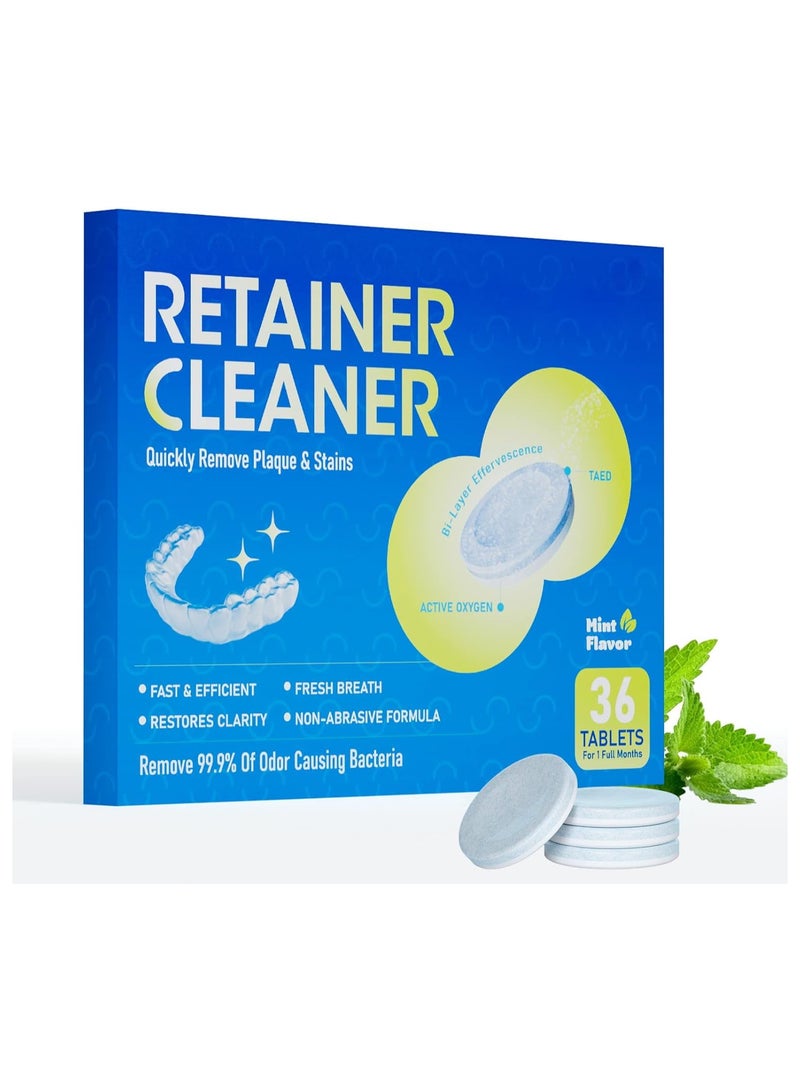 Generic 36PCS Cleaning Tablets, Denture Cleaning Tablets with Retainer  - Image 1