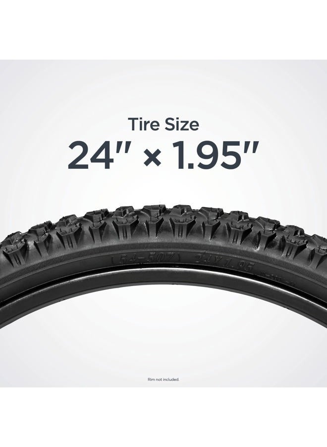 SCHWINN Replacement Bike Tire, Mountain Bike, High Traction Tread, 24 x 1.95-Inch, Black with Steel Bead - Image 5