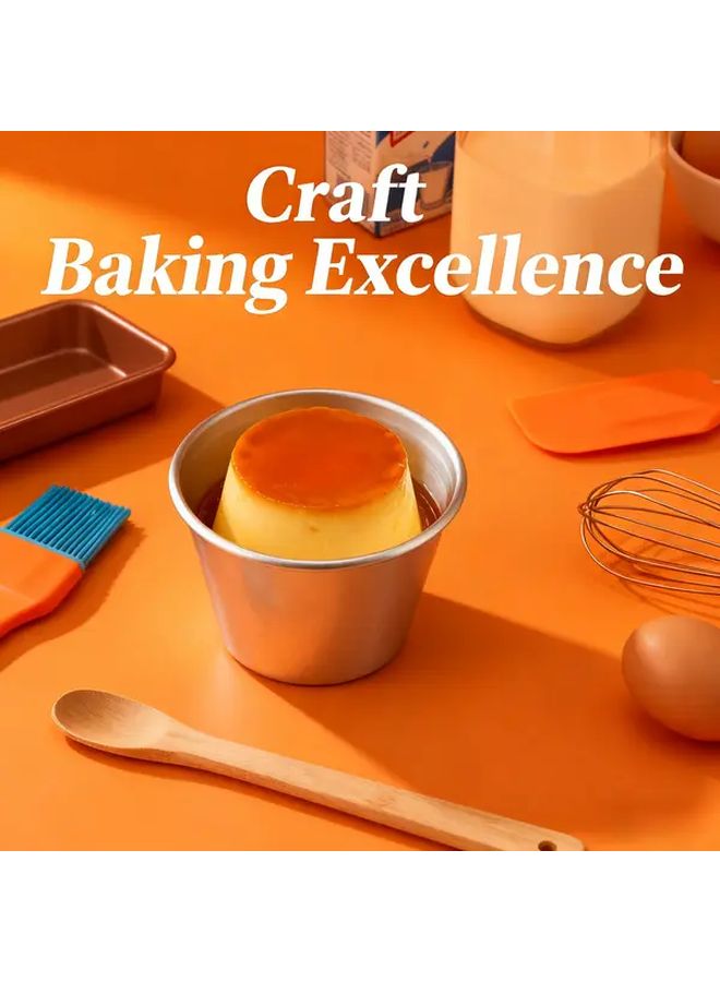 Aluminum Mini Baking Mold Set 9pcs Nonstick Easy Demold Capacity B01 Perfect for Pudding Small Cakes Family Gatherings Birthday Parties Durable Easy Clean Baking Essentials Decorative Baking Mold - Image 4