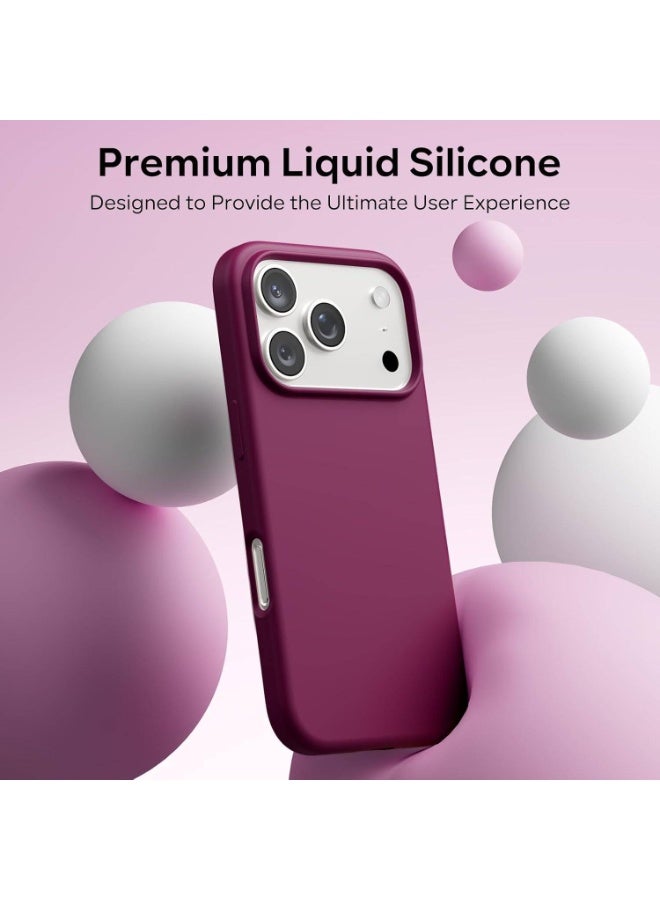 جراب سيليكون سائل لهاتف آيفون 17 برو | غطاء واقٍ ناعم الملمس ومقاوم للصدمات | جراب خلفي كامل مقاوم للخدش لهاتف آيفون 17 برو 6.3 بوصة | جراب هاتف سيليكون رفيع ومتين وغير قابل للانزلاق - Image 3