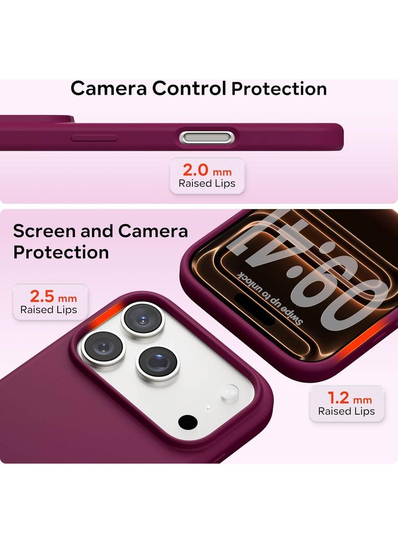 جراب سيليكون سائل لهاتف آيفون 17 برو | غطاء واقٍ ناعم الملمس ومقاوم للصدمات | جراب خلفي كامل مقاوم للخدش لهاتف آيفون 17 برو 6.3 بوصة | جراب هاتف سيليكون رفيع ومتين وغير قابل للانزلاق - Image 4