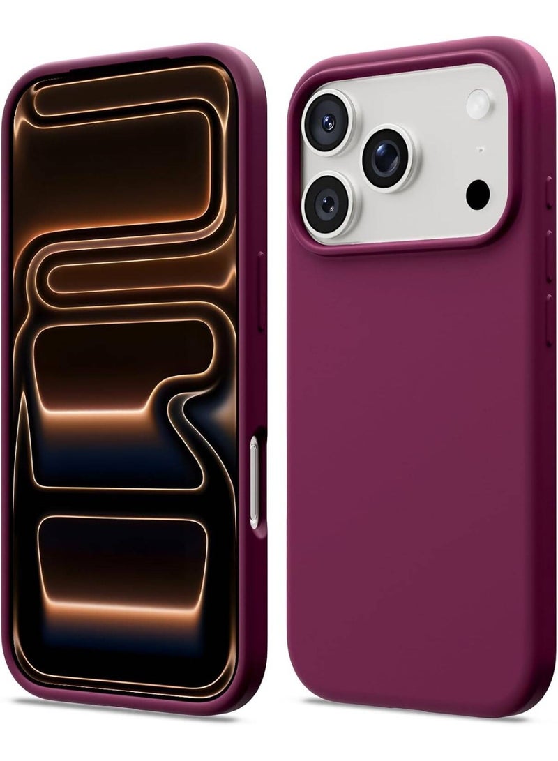 جراب سيليكون سائل لهاتف آيفون 17 برو | غطاء واقٍ ناعم الملمس ومقاوم للصدمات | جراب خلفي كامل مقاوم للخدش لهاتف آيفون 17 برو 6.3 بوصة | جراب هاتف سيليكون رفيع ومتين وغير قابل للانزلاق - Image 1