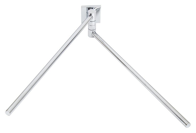 Vantage VRH-2067 100% Brass Twin Swivel Rail Chrome Finish Wall Mounted Washroom Towel Hanger Rod Bathroom Kitchen Stand Modern Design For Seamless & Luxurious Decor - Image 2