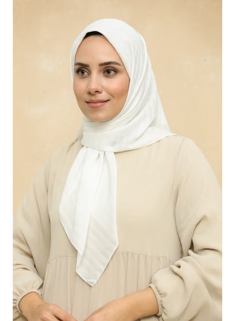 Sefa Merve Chiffon Scarf 2015-14 Ecru - Image 1