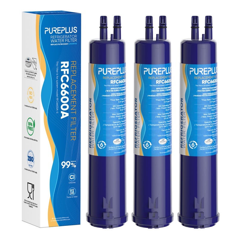 Pure Plus PUREPLUS Compatible with 4396841, 4396710, EverydropÂ® Filter 3, EDR3RXD1, 46-9083, 46-9030, 9030, 9083, Refrigerator Water Filter, 3Pack - Image 1