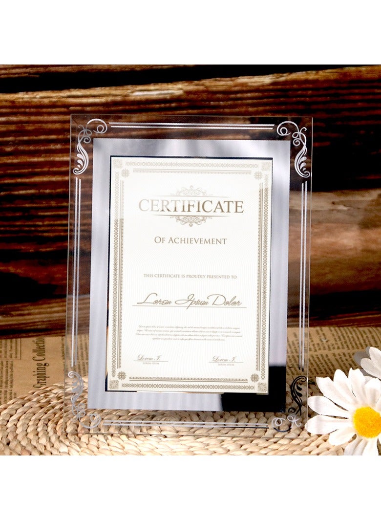 A4 Picture Frames Glass Photo Frame for Tabletop Picture Frame Made of High Definition Glass - Image 1