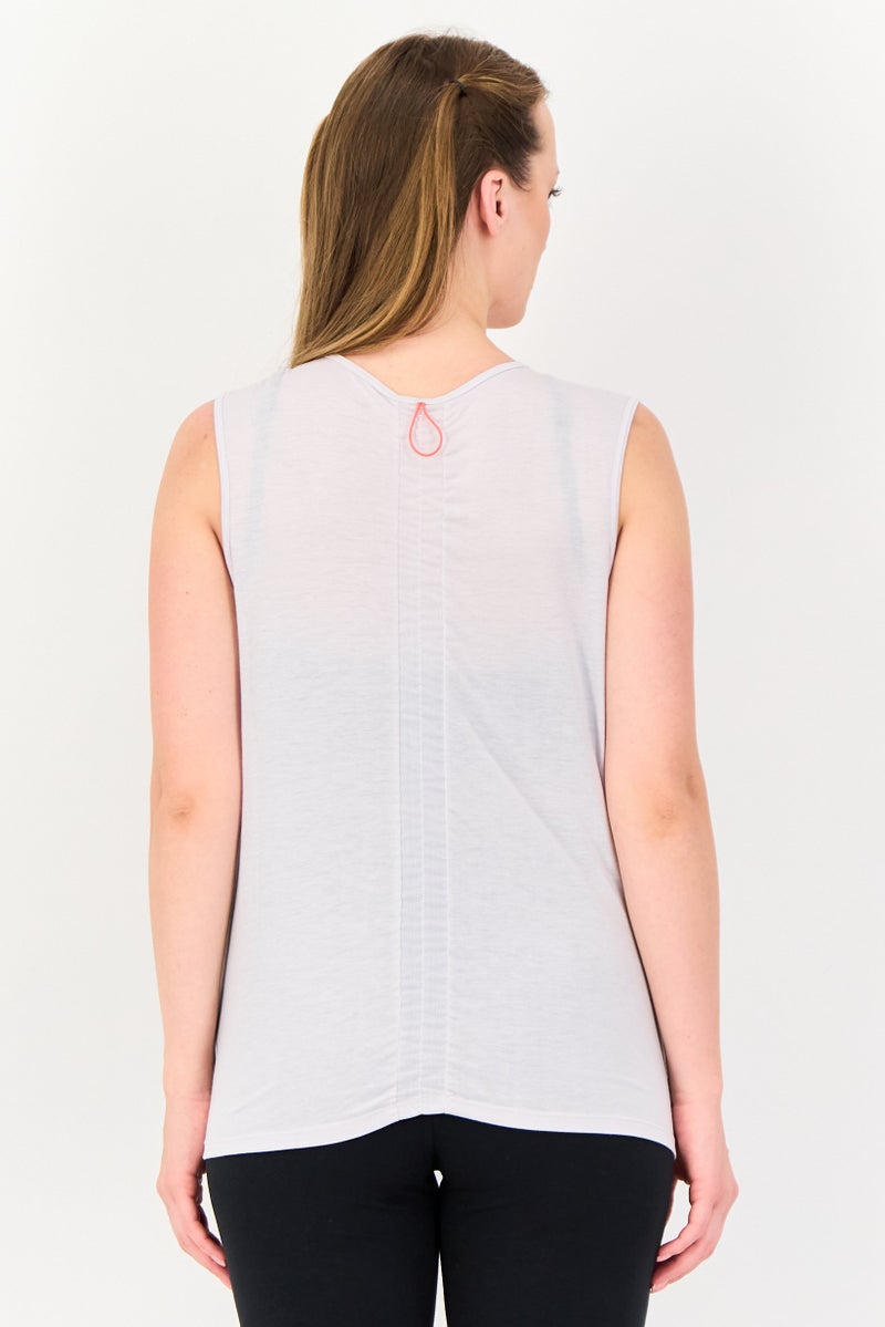 Nike تي شيرت جري نسائي بدون أكمام بتقنية دري فيت، بنفسجي فاتح - Image 4