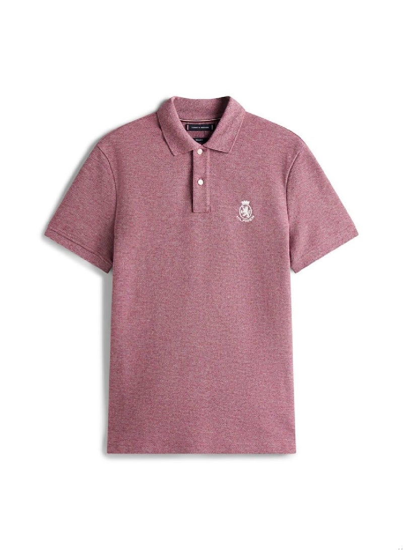 TOMMY HILFIGER TH Crest Regular Fit Pique Polo Shirt - Image 4