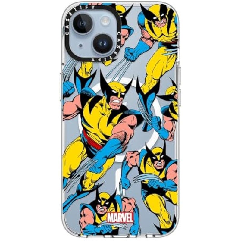 كاستيفي CASETiFY Clear iPhone 14 Case 【Deadpool & Wolverine Co-Lab/Not Yellowing / 6.6ft Drop Protection/Magsafe】 - Wolverine Pattern Case - Clear - Image 4