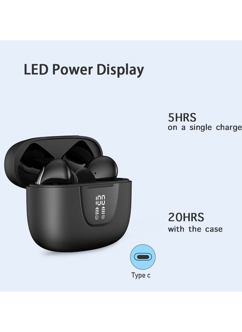 Arabest - Bluetooth Earphones with 4 Mics Wireless Earbuds, Premium Sound, ENC Noise Cancelling for HD Stereo Calls, Ultra-Light in-Ear TWS Headphones, Touch Control, IPX5 Waterproof for Sports - Image 1