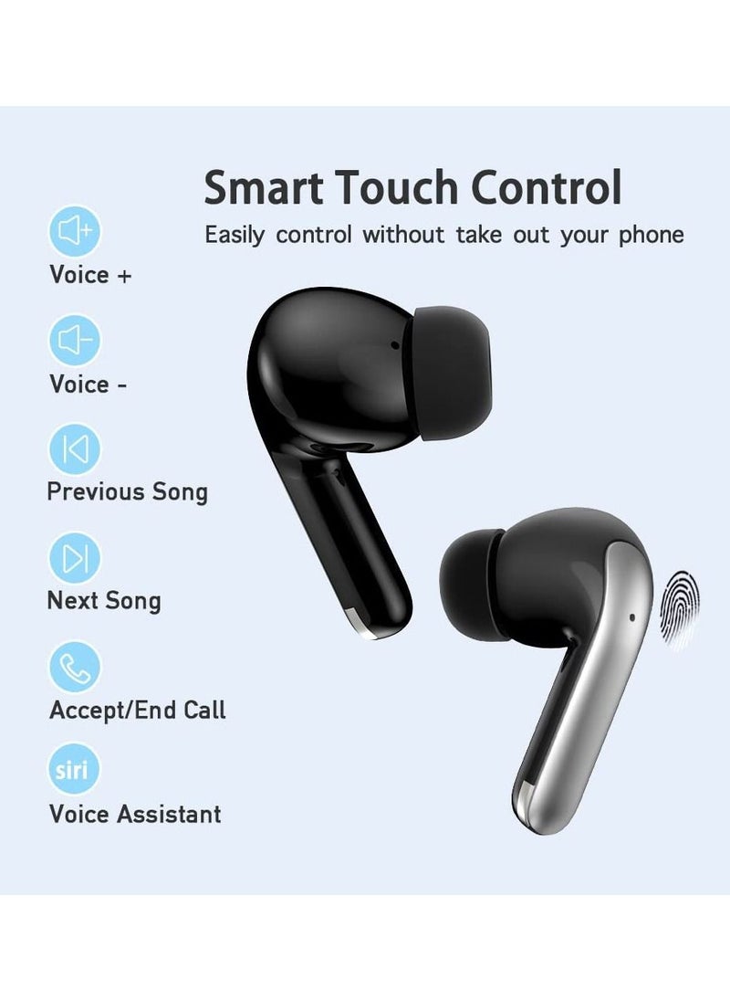 Arabest - Bluetooth Earphones with 4 Mics Wireless Earbuds, Premium Sound, ENC Noise Cancelling for HD Stereo Calls, Ultra-Light in-Ear TWS Headphones, Touch Control, IPX5 Waterproof for Sports - Image 1