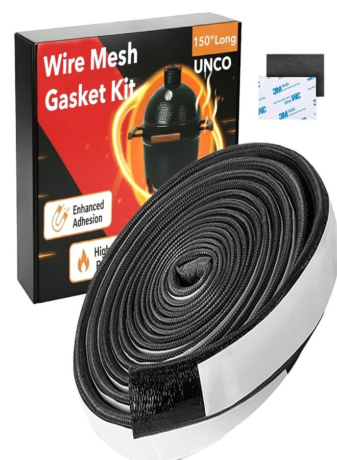 UNCO- Wire Mesh Gasket Kit, 150 Inch Long x 1.2" Wide, Fiberglass Smoker Gasket Seal High Temp, Fit for Kamado Joe and Big Green Egg - Image 1
