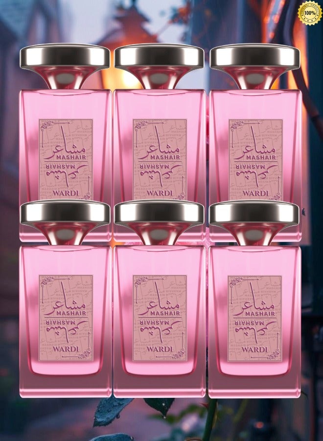 فاان 6 قطع عطر مشاعر وردي بينك 100 مل - Image 1