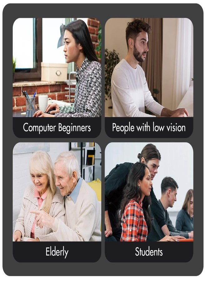 X9 Performance Large Key Keyboard and Mouse Combo - Easy to See 4X Oversize Letters - USB Wired Keyboard Backlit and Mouse Set - Large Print Keyboard for Elderly or Visually Impaired - 7 Color Backlit - Image 3