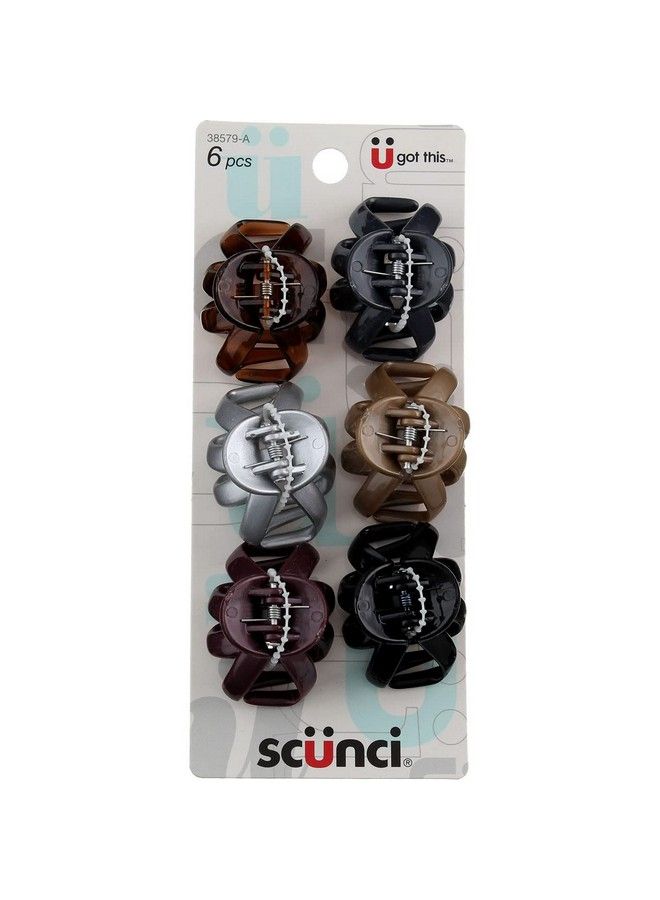 Scunci Beauty Octopus Jaw Size 6Pk Scunci Efforless Beauty 4Cm Octopus Jawclips 6 Pack - Image 1