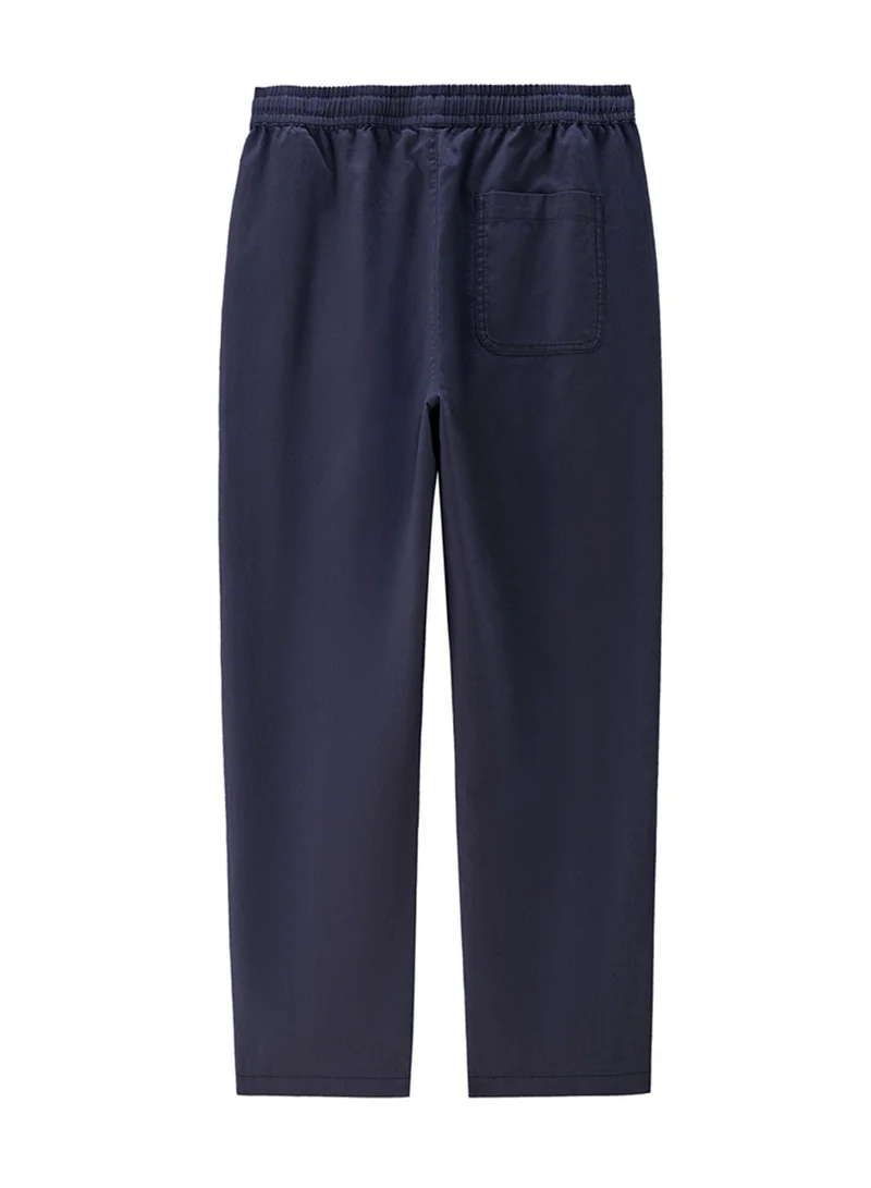 GIORDANO  Men’s Slim Taper Linen Cotton Crop Pants for Men | Best Price UAE