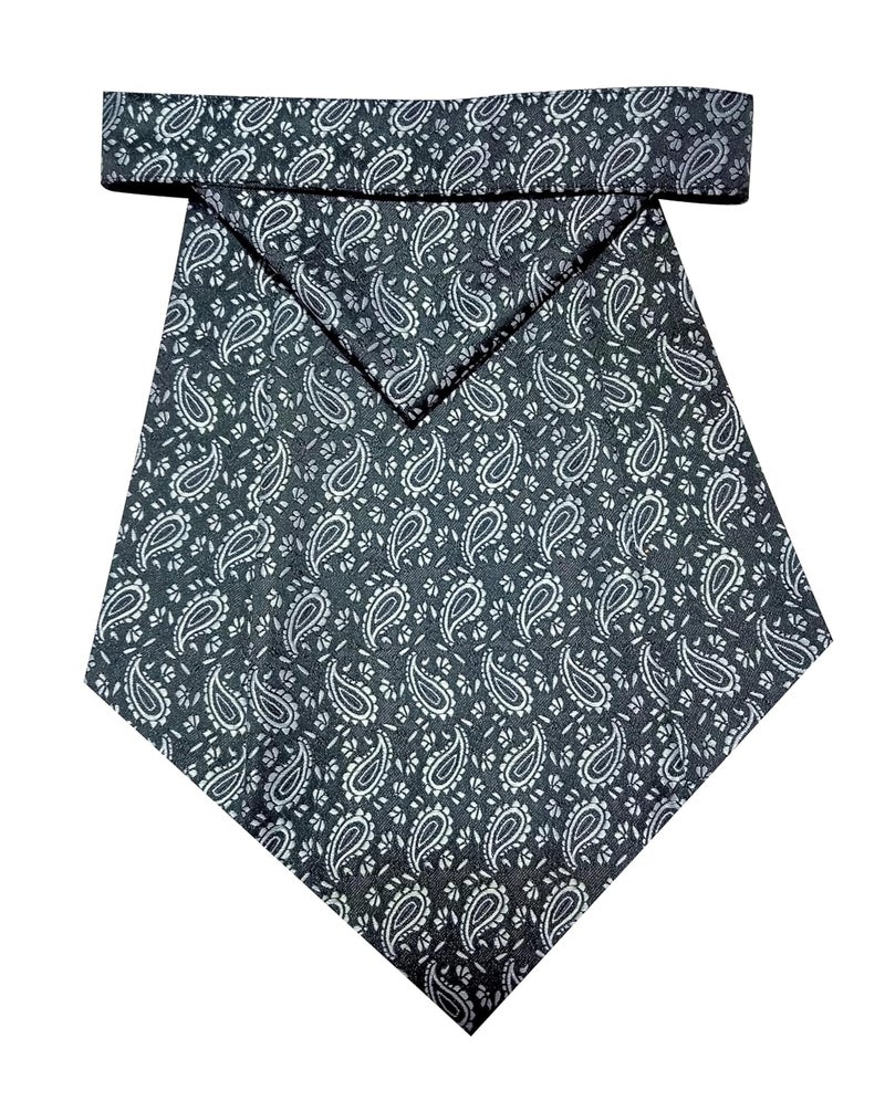 Self Design Micro Fiber Cravat Tie with Pocket Square