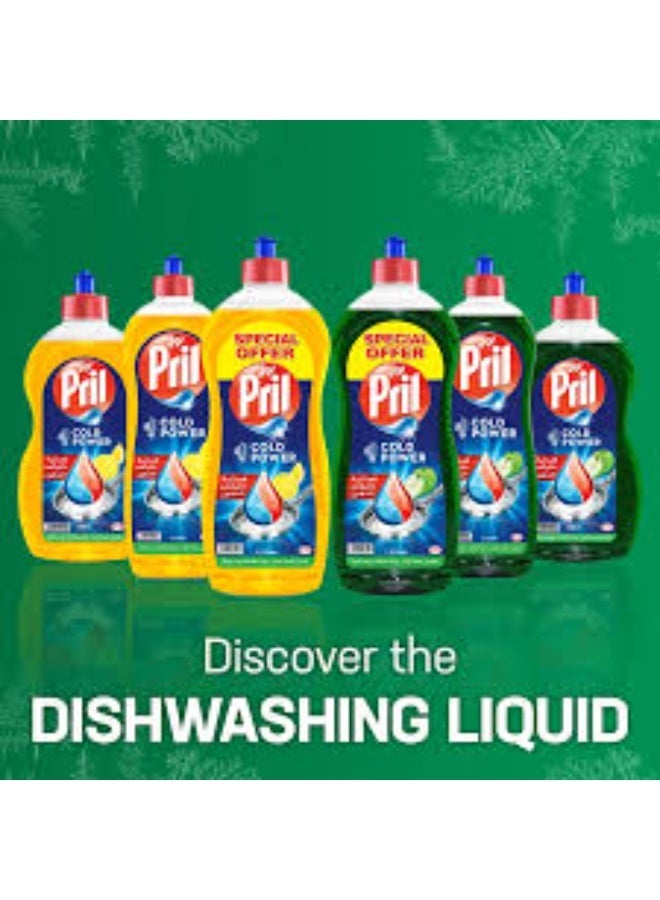 Pril Dish Wash Apple Vinegar – 1 Litre (Pack of 6) | Powerful Grease Removal, Fresh Apple Vinegar Fragrance - Image 2