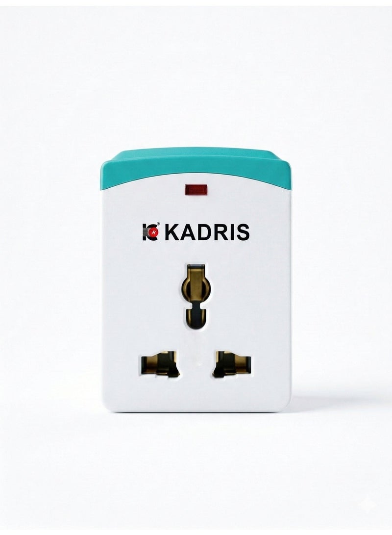 KADRIS محول متعدد الاستخدامات 3Way، مدخل قابس وضوء ليلي مع مفتاح، قابس متعدد، - Image 1