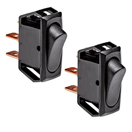 ONLINE LED STORE TRUE MODS 2pc 12v Momentary Rocker Switch [For SWH0081/SWH0082 Switch Boxes] [SPST] [Positive or Negative Trigger] Ideal for Multiple Flashing Mode Strobe Lights, Beacon Lights, Dash Lights, Air Horns - Image 1
