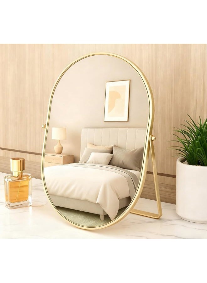 Feyarl Table Mirror Cosmetic Mirror with Stand Rotating Makeup Mirror for Table Bathroom & Chest of Drawers - Image 1
