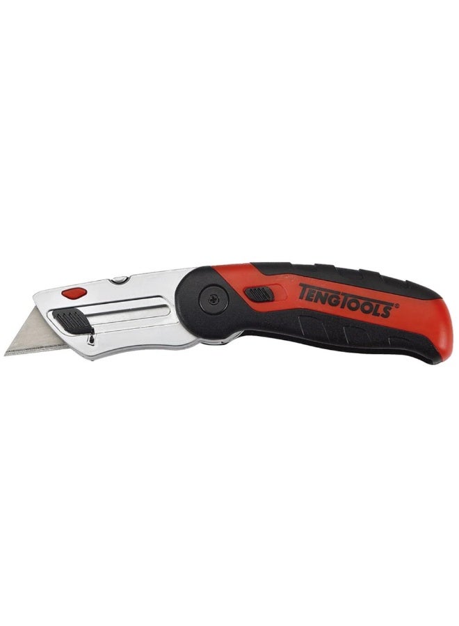 Folding Utility Knife | Retractable Blade Design | Safety Lock Mechanism | Quick Blade Change System | Includes 3 Utility Blades