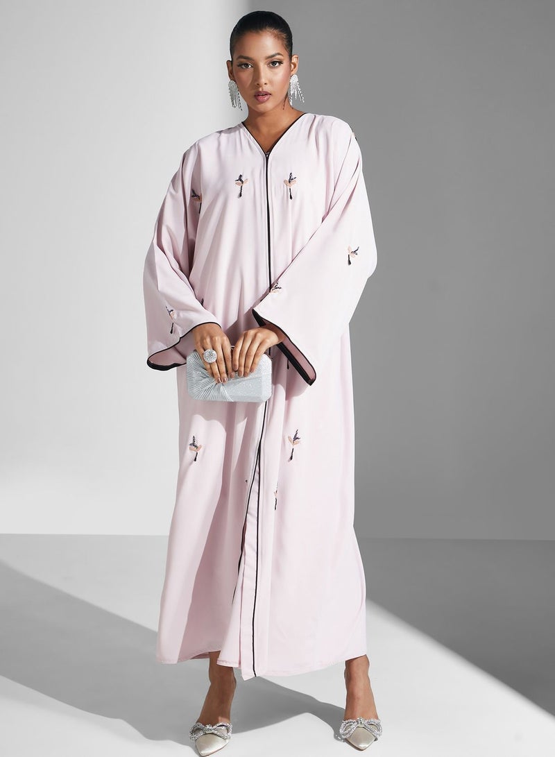 آرا عباية مطرزة بالزهور - Image 1