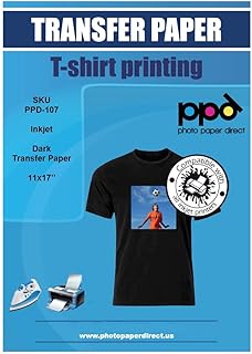 PPD Inkjet Iron-On Dark T Shirt Transfers Paper 11x17" Pack of 10 Sheets (PPD-107-10) - Image 1