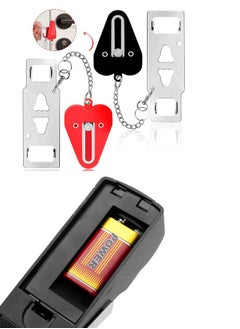 General Portable Door Lock & Door Stop Alarm,Dual Protection Security Door Kit,Door ​Security Devices Pocket Door Stopper Self Defensey Tools for Hotel Travel Home Apartment House  - Image 2