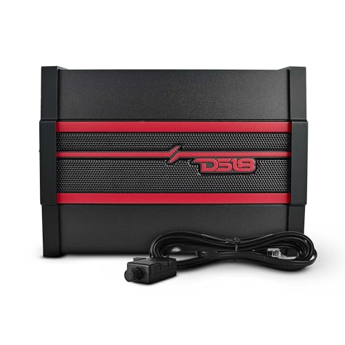 DS18 CANDY-X1B Car Amplifier - Class D, Monoblock, 1800 Watts Max, Digital, 1/2/4 Ohm, with Remote Subwoofer Level Controller - Compact Amplifier for Speakers in Car Audio System - Image 1